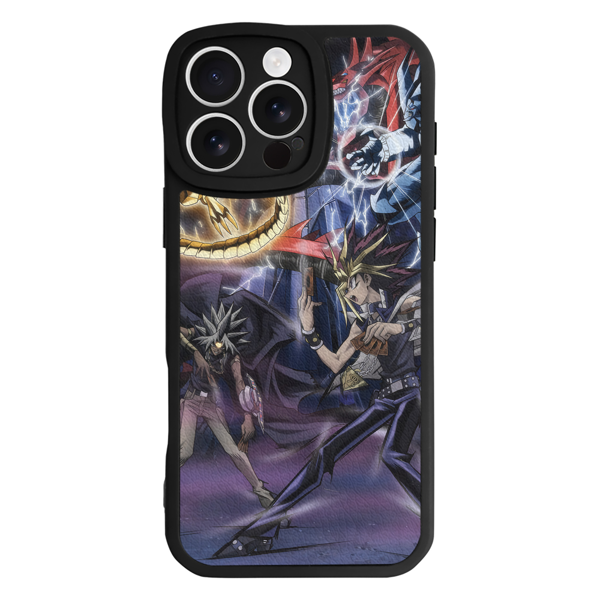 （画像用） 遊☆戯☆王 Yu-Gi-Oh! 【iPhone 16シリーズ対応】シリコンスマホケース（レザー調） 材質：シリコン